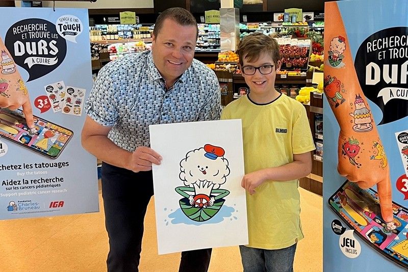 Le tatouage de Charles Leduc, le héros sherbrookois de la Fondation Charles-Bruneau, en vente chez IGA